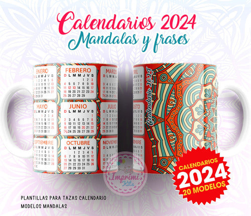 Plantillas Sublimar Tazas Calendarios Mandalas Frases 2023 1