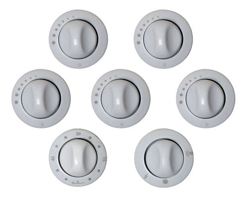 Domec 7 White Knobs with Timer and Igniter 0