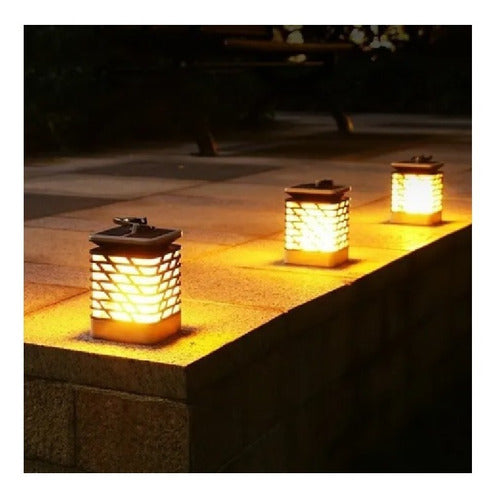 TBCin Lampara Luz Led Solar Exterior Led Fuego Jardin 3