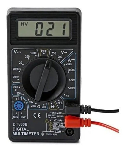 Machines Multimetro Tester Digital Con Cables 500ma Dt830b A Pilas 0