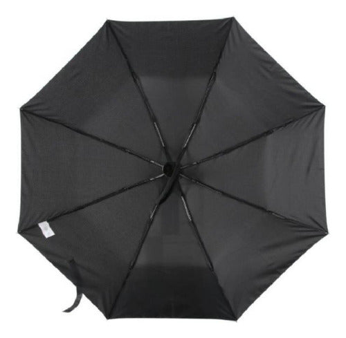 WANDERSLUST Mini Reinforced Cherry Curved Black Automatic Umbrella 5