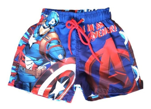 Marvel Malla Niño Short De Baño Spiderman Avengers Original 6