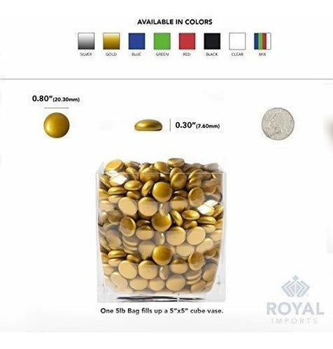 Royal Imports Decorative Glass Gems 2kg-20mm Yellow 5