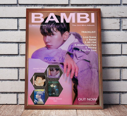 Cafoot Baekhyun Bambi Framed Poster Ready to Hang Kpop K-pop 0