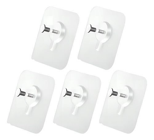 Lie Home 50 Adhesive Screw Hooks Transparent for Hanging Lh 0