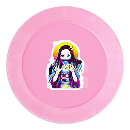 Soria Miguez Pack of 10 Disposable Plates Kimetsu No Yaiba Demon 0