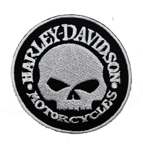 Parche Bordado Apliques / Motos / Harley Davidson Skull 0