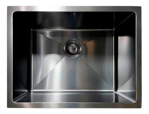 Pileta De Cocina Cuadrada Negra Acero Inoxidable 58.4x45.7x2 0