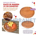 Compranet Wooden Plate for BBQ Algarrobo, 22 cm Diameter, 11593 1