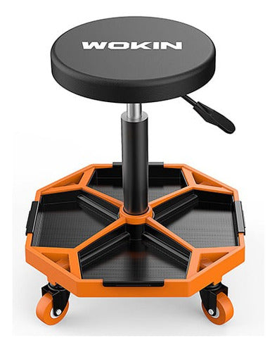 Wokin Adjustable Rotating Mechanic Seat 0