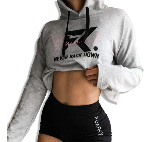 Fuark Buzo Pupera Crop Mujer Gym Fit 0