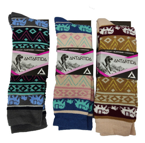 Antartida Thermal Socks Set for Women x 2 Printed Units 0