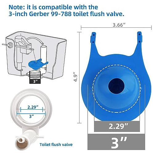 Ifealclear Toilet Replacement Seal 3 Inches Long Lasting Blue 2