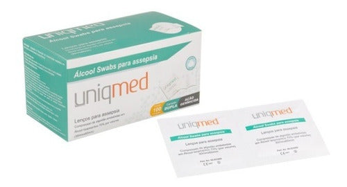 Álcool Swab 70% Saches Lenço Umedecido 200un - Uniqmed 0