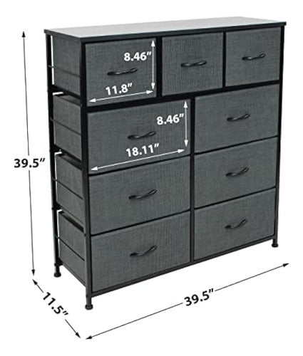 Sorbus 9 Drawer Dresser - Storage Tower Unit 1