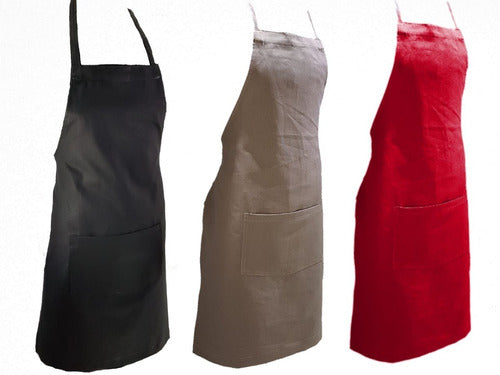 Linco Super Pack of 4 Gabardine Kitchen Aprons 8oz with Pocket Offer 0