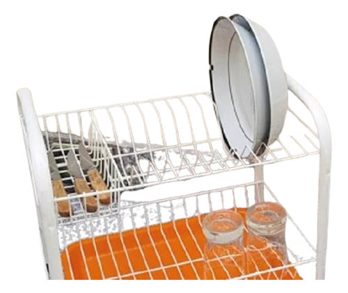 Sashi Dish Drainer with Integrated Cutlery Holder 0