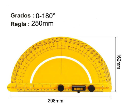 Centro Herramientas Transportador Goniometro Medidor Angulos Nivel Carpintero S 0