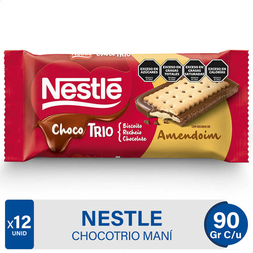 Nestlé Chocolate Chocotrio Peanut Butter - Pack X12 0