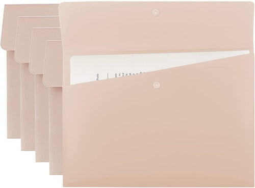 Vanra 5 File Folders A4 Size - Pastel Pink 0