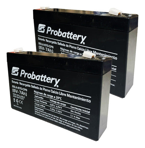 Probattery X2 6V 7Ah Battery for Electric Cars 0