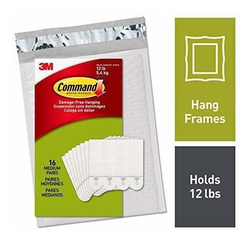 Command Picture Hanging Strips 12 lb, 16 Pairs 0