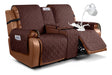 VANSOFY Loveseat Reclining Cover with Console 100% Waterproof 0