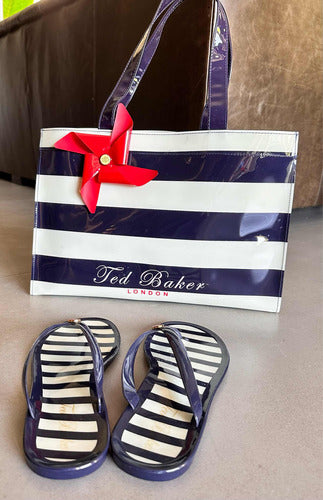 Ted Baker London Tote Bag & Sandals (New Without Use) Beach! 0