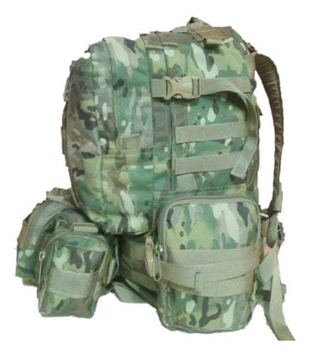 Large Camouflaged Tactical Backpack 65 Liters Military Trekking 12