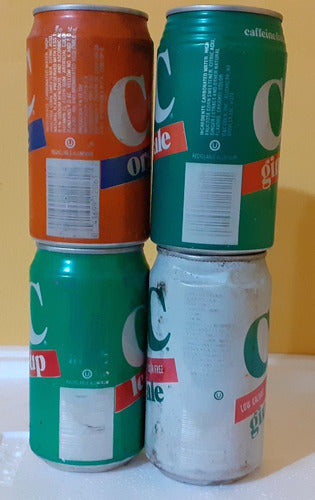 Lote 4 Latas * Jugos C&c*, Vacias, Año 1991, Usa 1