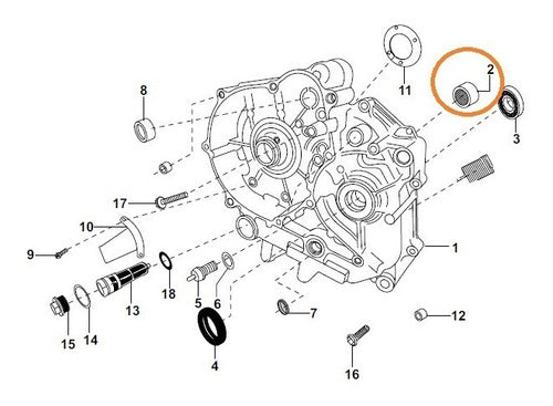 Bajaj Rodamiento Semicarter Izquierdo Rouser 135 Original !! 1