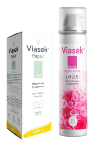 Combo Viasek Repair Gel Reparador + Intimate Hygiene Foam 3.5 - FARMAVITAL PERSONAL CARE 0