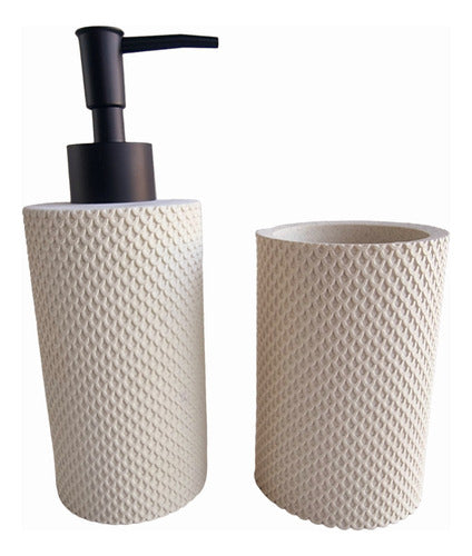 Generic Liquid Soap Dispenser Simulated Stone Woven Resin 0