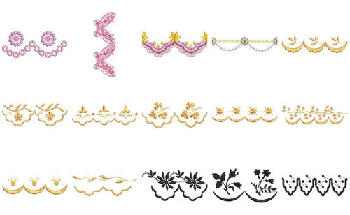 130 Embroidery Designs Templates P/Embroiderer Borders 5