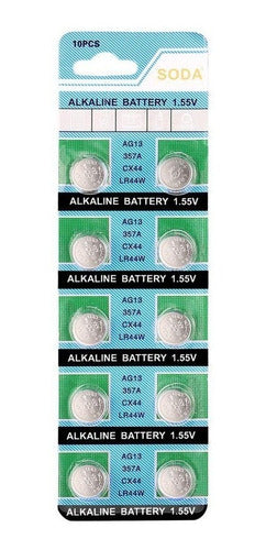 ALK Blister of Batteries 10 Units AG13 357A CX44 LR44W 0