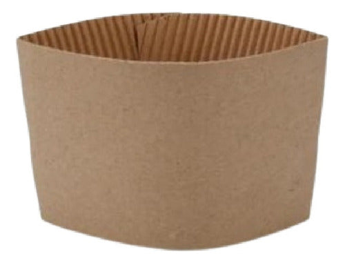 Pack of 100 Adjustable Cardboard Cup Sleeves for Poly Paper Cups 0