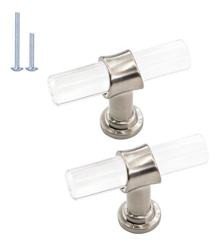 Homdiy Crystal Cabinet Knobs Brushed Nickel Drawer Knobs (10 Pack) 0