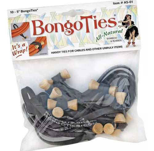 Bongo Ties Cable Organizer Bag with 10 Pieces 0