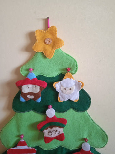 Árbol De Navidad Artesanal De Fieltro 1