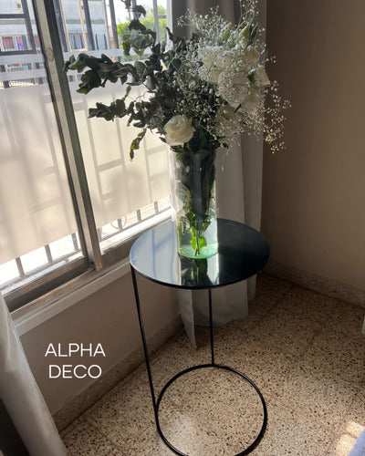 Alpha Deco Industrial High Side Table Iron/Sheet 4