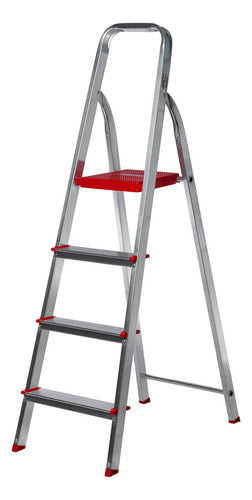 Lüsqtoff Home Ladder 4 Steps 1.30m Aluminum 0