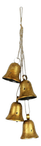 Styleonme Christmas Decorative Bells Metal Gold 0