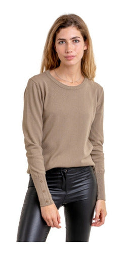 Mauro Sergio Sweater with Button Detail at Cuffs Art 355 3