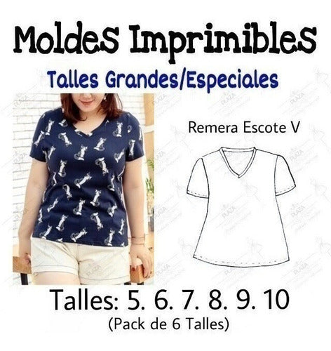 Molde Patron Remera Talle Especial 5 Al 10 2