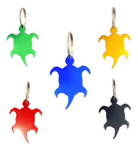 Set of 20 Turtle Keychain Bottle Openers Metal Souvenirs Mix Colors 7