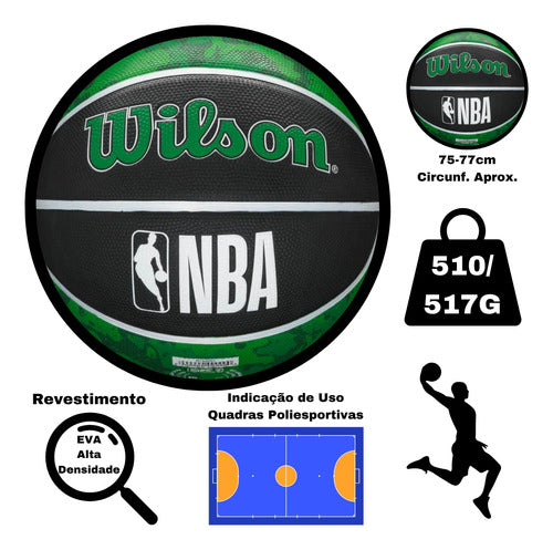 Bola De Basquete Nba Team Tiedye Bos Celtics 7 + Bomba De Ar 4