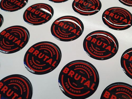 Variete Domes Stickers. Pack of 100. Round 4cm 0