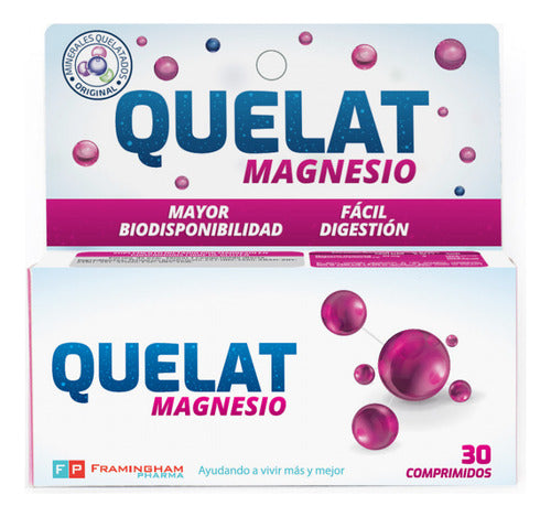 Framingham Pharm Quelat Magnesio Suplemento Dietario 30 Comprimidos 0