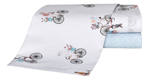 Children's Bed Sheets 1.5 Twin Danubio Percal 78