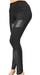 Maleiva Black Lycra Leggings with Bengalina Patches 1